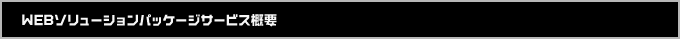WEBソリューションパッケージサービス概要